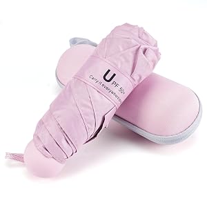 Mini Umbrella for Travel Compact Folding Umbrella with Case Lightweight 0 45lb Small Pocket for Backpack and Purse