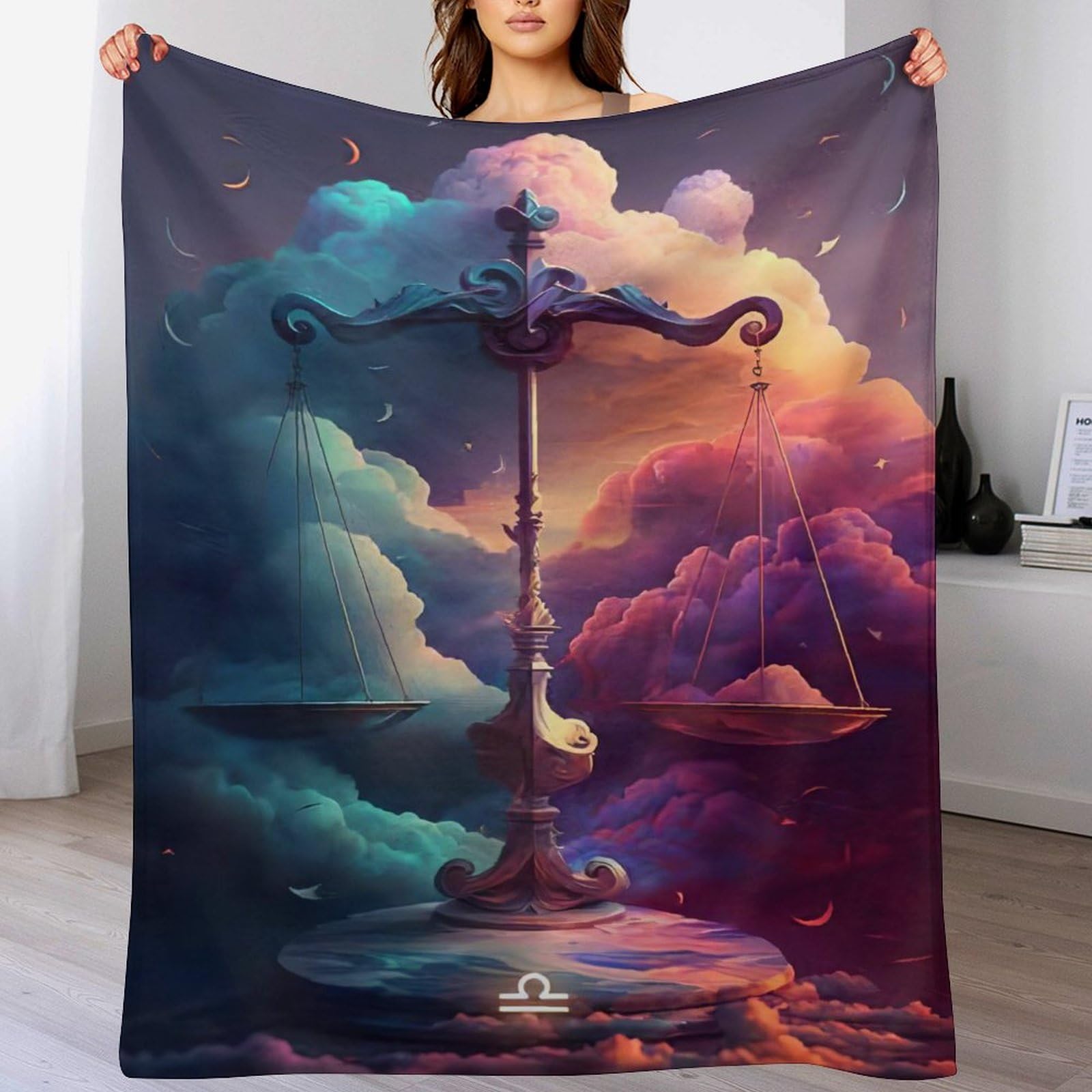 Libra Super Soft Blanket Soft Microfiber Blanket Cosy Fluffy Fuzzy Travel Blanket Nap Throws for Sofa Couch & Bed Décor（150×200cm）
