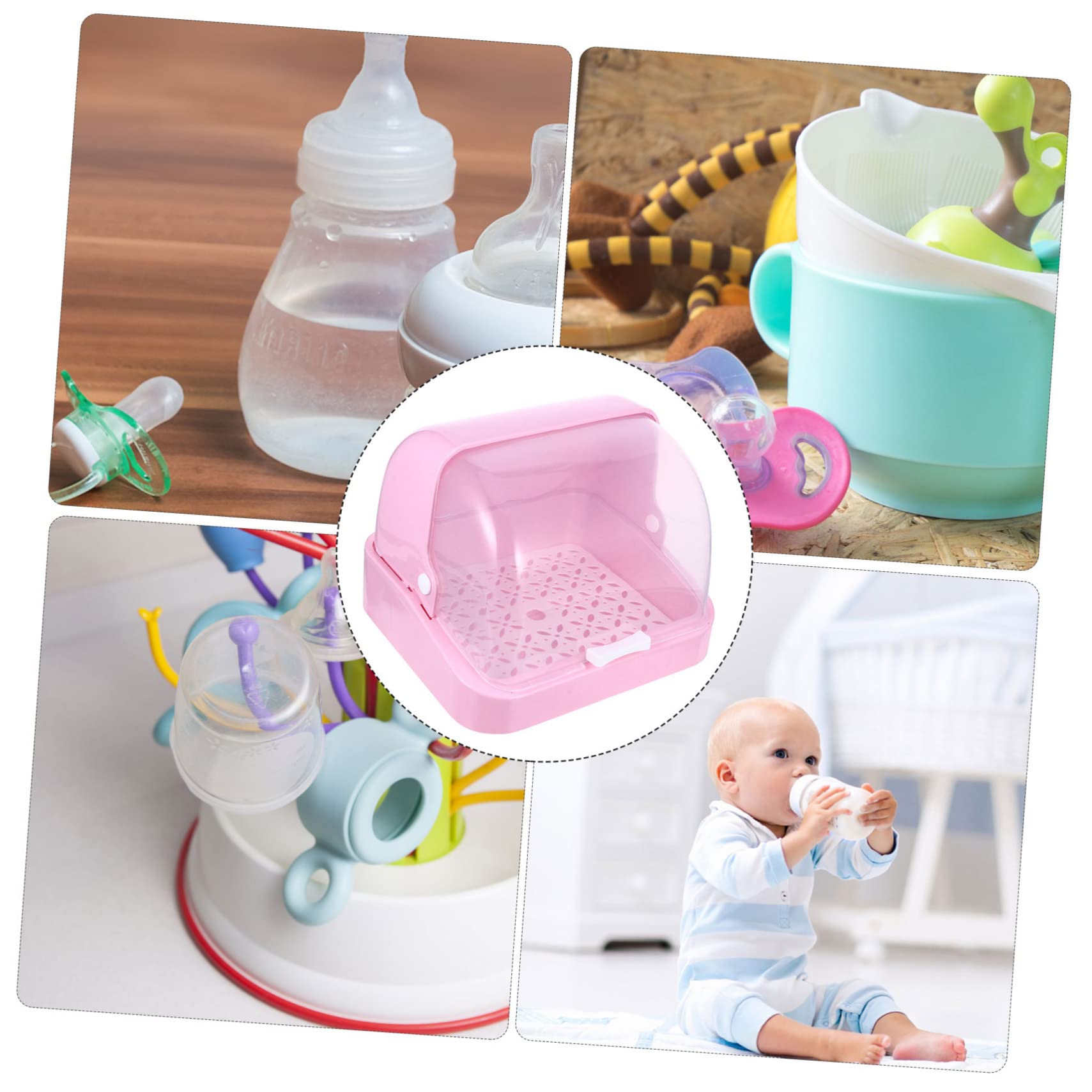 TOYANDONA Babyflaschen Aufbewahrungsbox mit Abtropfschale aus Pp-material Organizer für Babyartikel und Besteck mit Deckel für Saubere Aufbewahrung