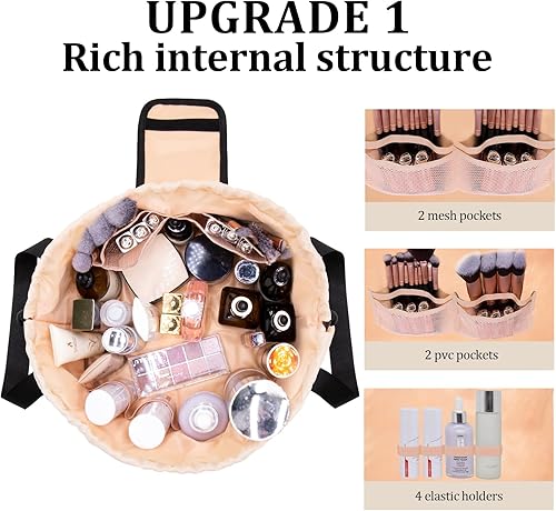 Miniatura 9 de Regalos para el día de San Valentín, bolsa de maquillaje con cordón de barril, bolsa grande para cosméticos, organizador de artículos de tocador