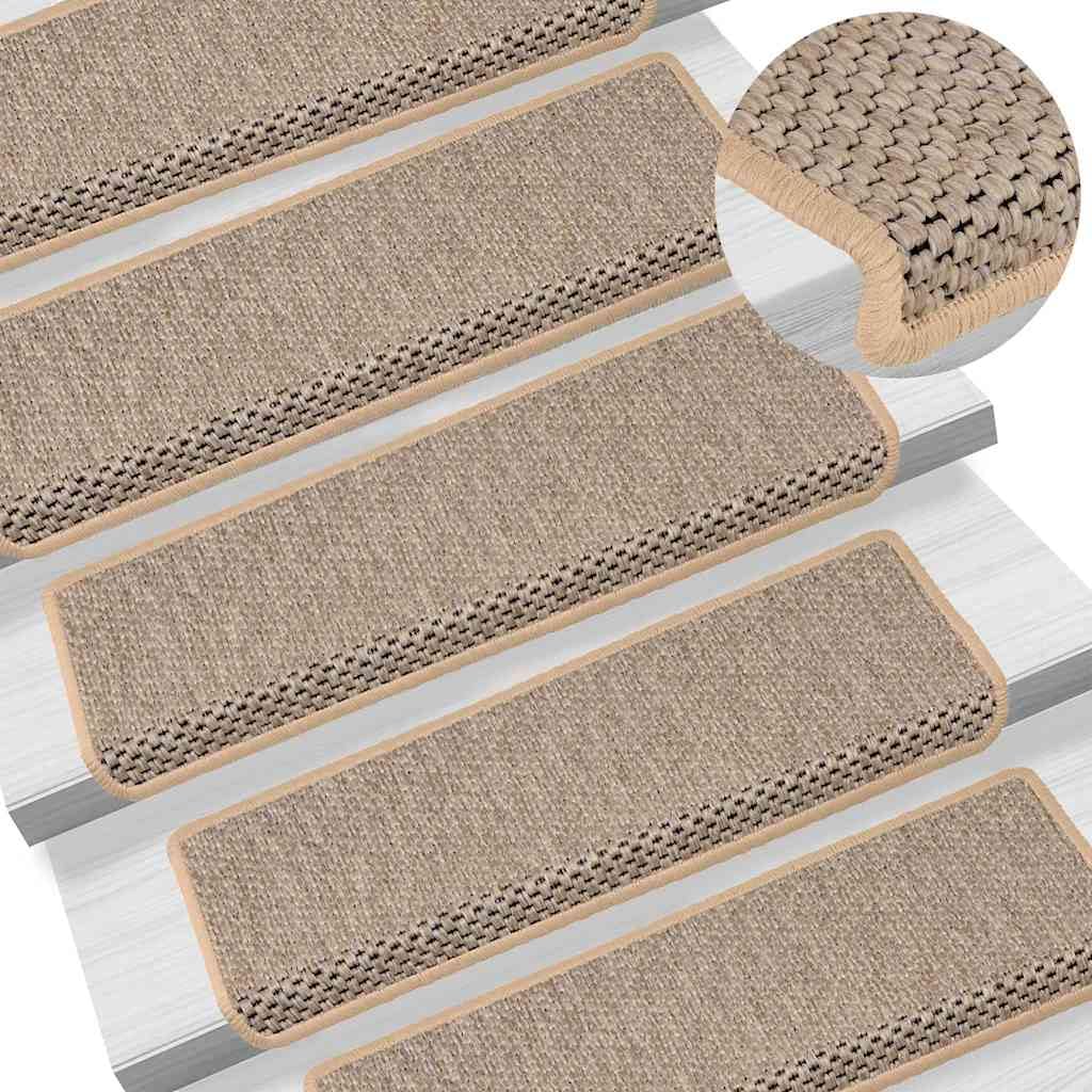 Tapis d'escalier Autocollants 30 pcs Beige Clair 65x21x4 cm revêtement antidérapant Protection sécurité Contre Chute intérieur extérieur Bois carrelage