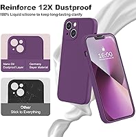 Vista 3 de BossKiss Funda compatible con iPhone 13, silicona de alta calidad mejorada [protección de cámara] [2 protectores de pantalla]