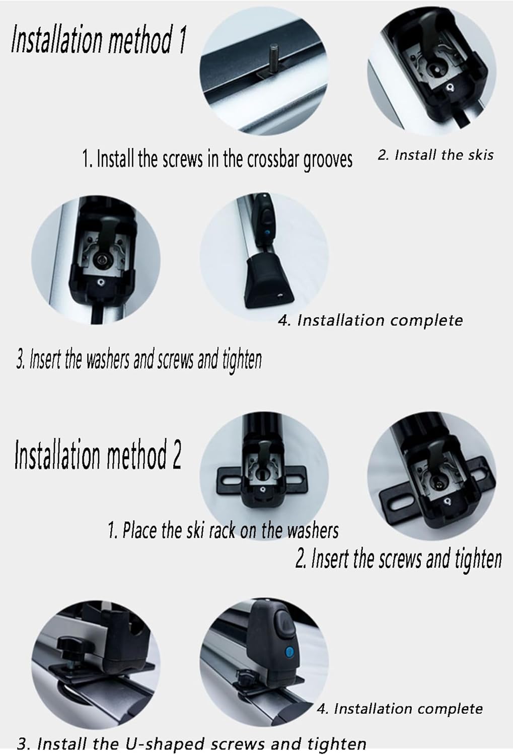 Snowboard Roof Racks for Canoo Lifestyle Vehicle 2024 2025, Ski Rack with Anti-Theft Lock, Can accommodate 4 Pairs of skis