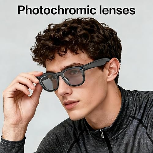 Miniatura 4 de Lentes inteligentes AI con cámara, gafas de cámara Bluetooth para hombres y mujeres, grabación de video HD 1080P, foto de 32 MP, marco estrecho