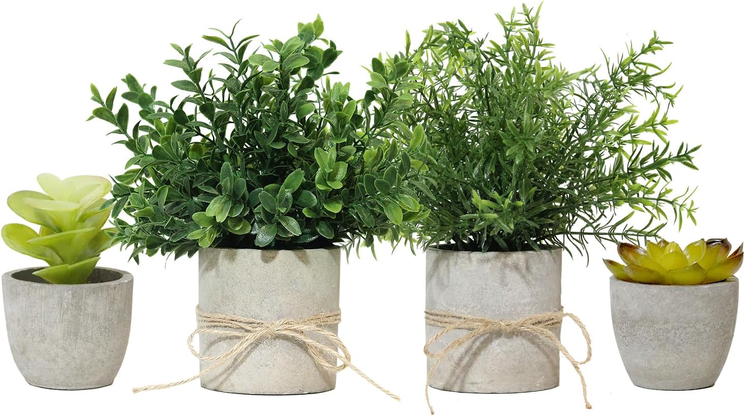 A Bundle of 6 Packs Fake Plants and 3 Packs Small Fake