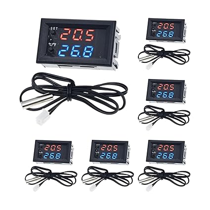 6 Pcs DC 12V Temperature Controller Programmable -50 to 110 Degree ...