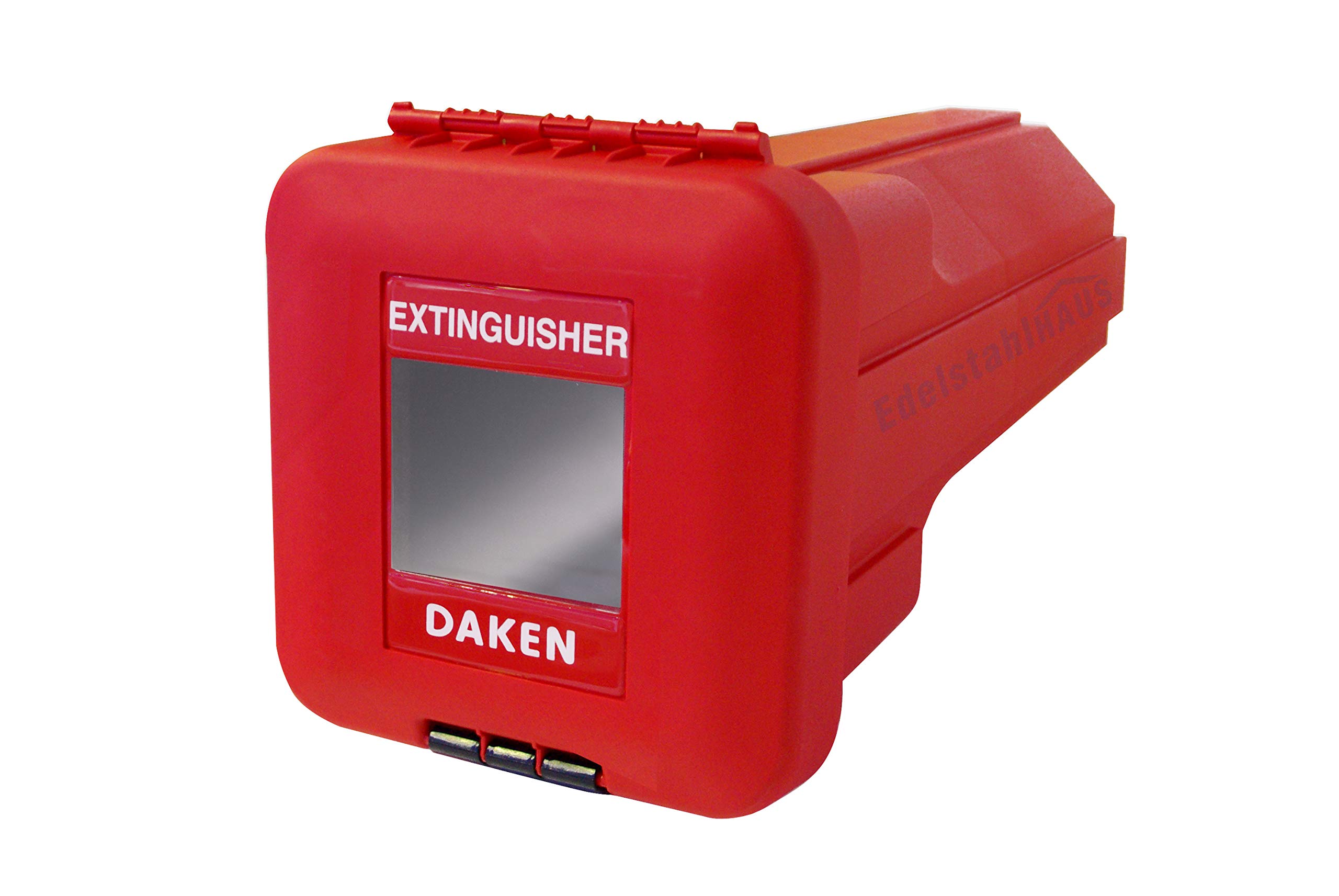 Caja para extintor de incendios, incluye Daken Sliden Daken S6+VH401 - Soporte vertical para extintor de incendios de 6 kg (160 mm de diámetro, carcasa de acero inoxidable)