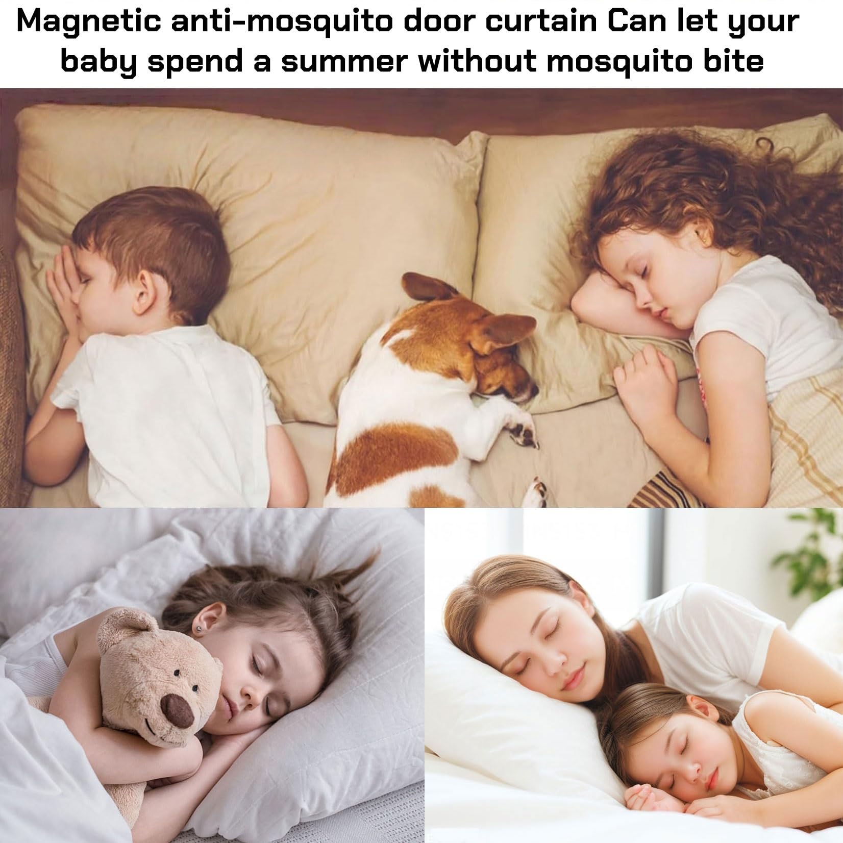 Fliegengitter Balkontür 136 x 208 cm (Anpassbar) Extra Starke Magnete Magnet-Verschluss Insektenschutz Balkontür mit Selbstklebendes Klettband für Terrassentür, Schwarz