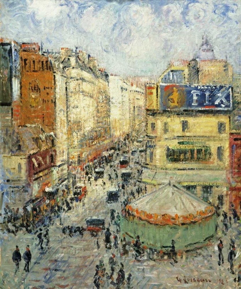 Feeling at home KUNSTDRUCK auf MATTE PAPIER 220gr La Rue de CRIGNANCOURN Loiseau Gustave - Landschaft vertikale Poster Figuren Landschaften und Landschaft Bild auf Papier cm_81_X_66