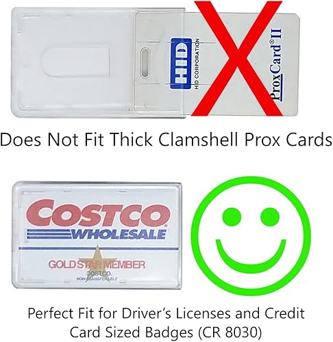 Miniatura 9 de Paquete de 3 portatarjetas delgados y resistentes, de plástico duro transparente (1 tarjeta), funda rígida de carga superior para una tarjeta,