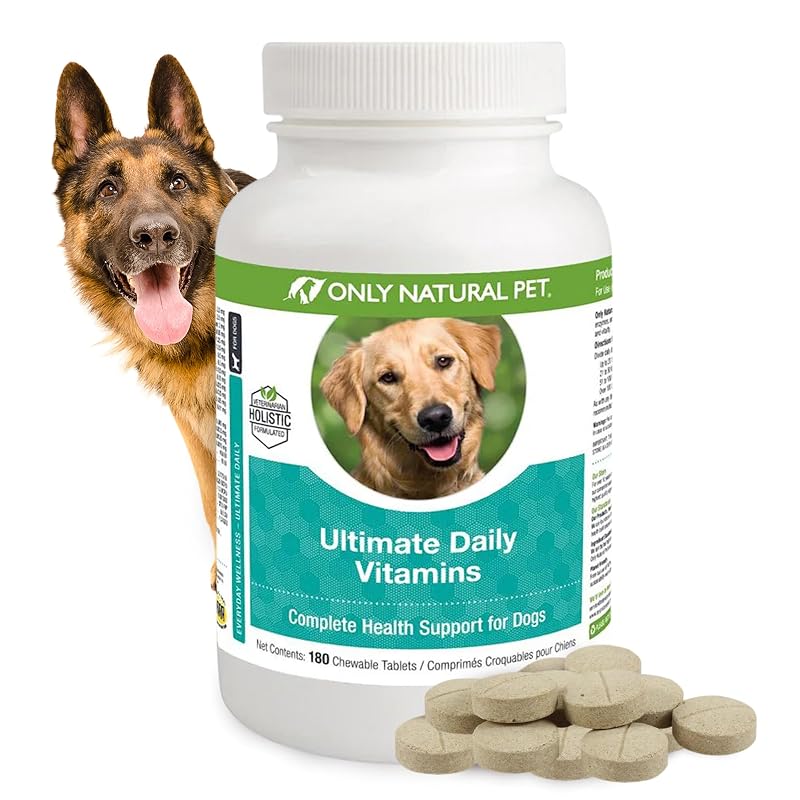 Multivitamínico para Cães em Tabletes Mastigáveis Only Natural Pet, 180 unidades