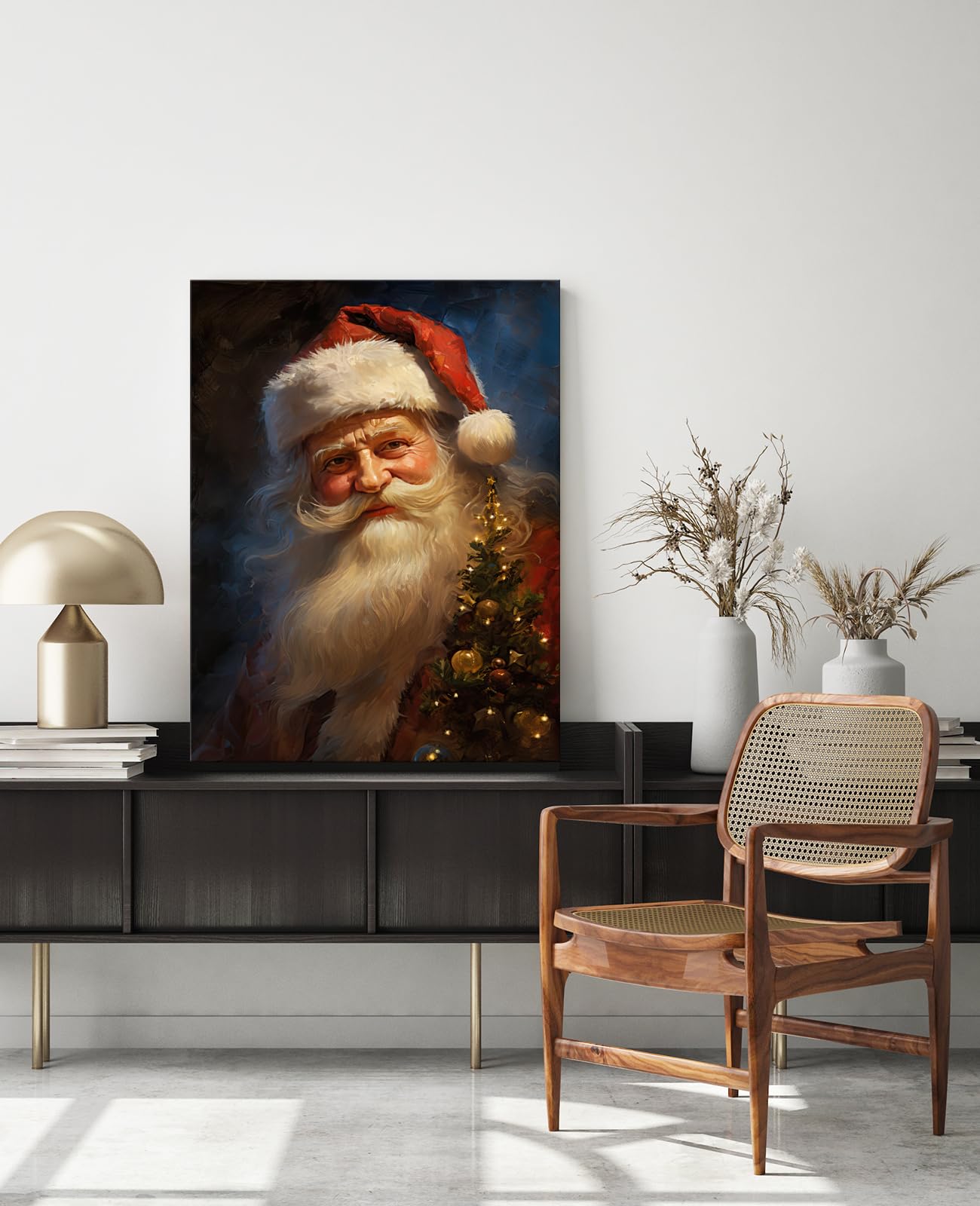 Amazon.com: Vintage Santa Claus Wall Art Winter Christmas