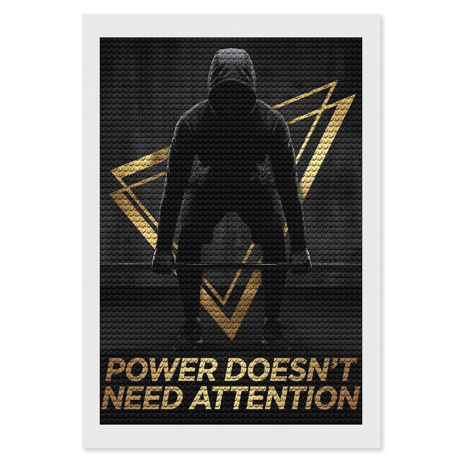 Junmoney Man Lifting Weights with Motivational Text Diamond Painting Set 8"x12", Neat Printed Canvas, with Tool Kit, Bedroom Decor, Gift Idea, Complete Accessories