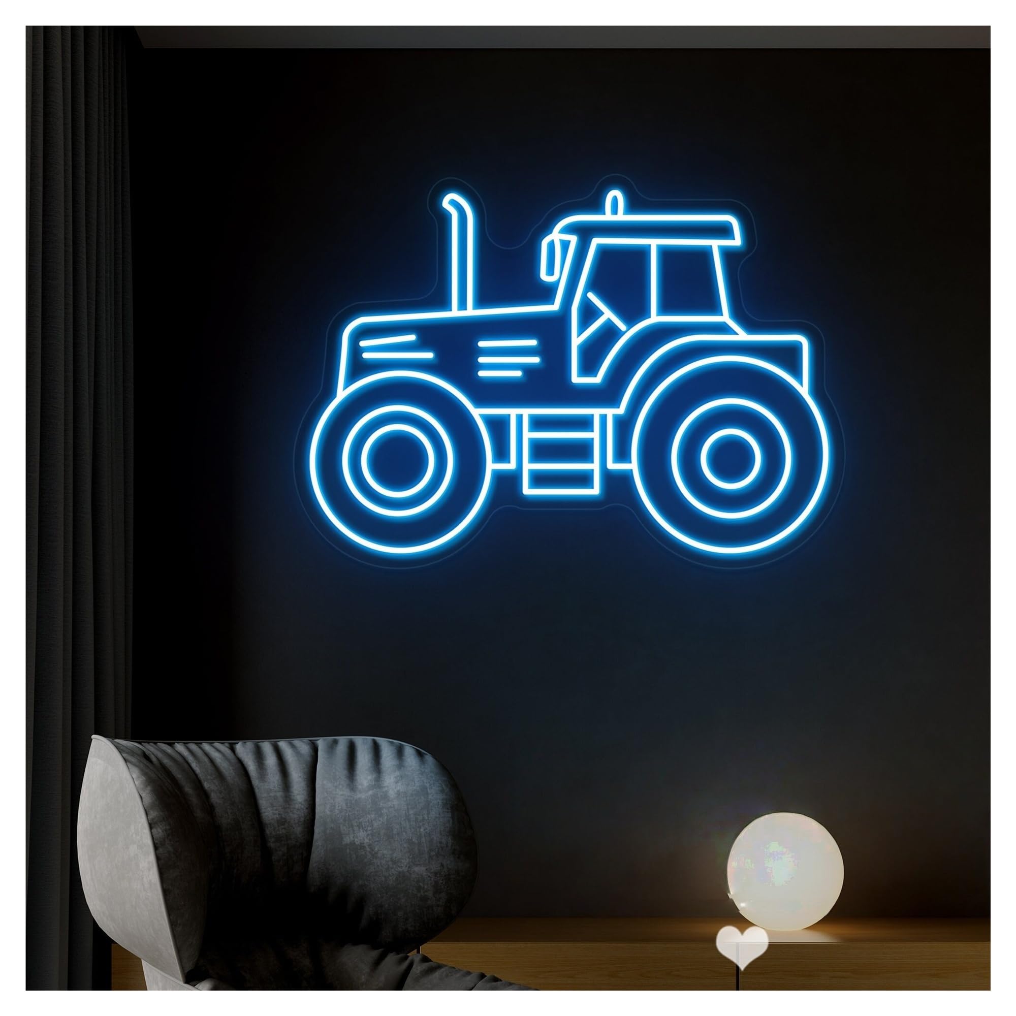 Decoración Lámparas Letrero De Neón Tractor Para Garaje, Casa Campo, Sala Juegos, Dormitorio, Bar, Estar, Fiesta Cumpleaños, Decoración Pared, 60cm(Style C)