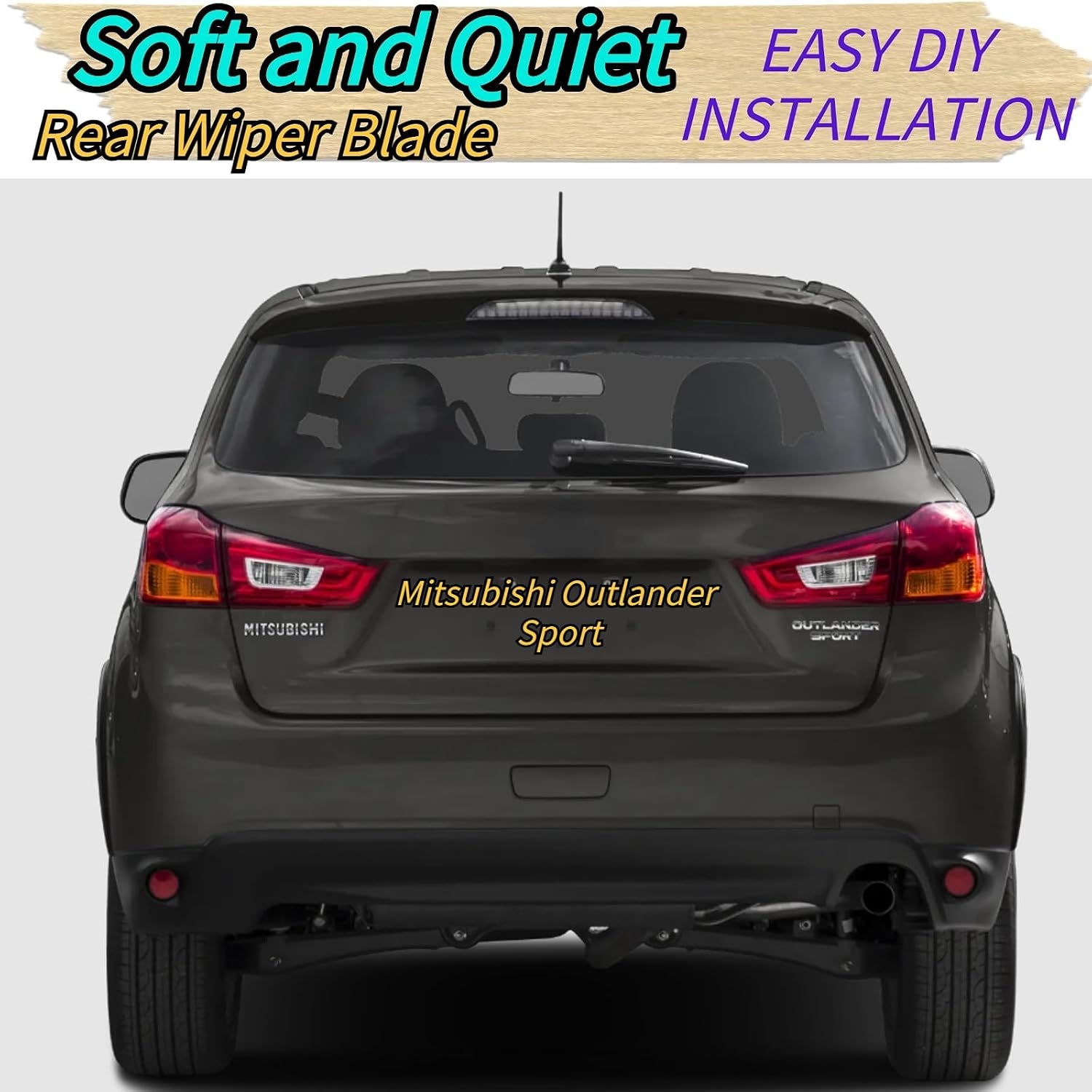 Rear Wiper Blade & Arm Replacement for Mitsubishi Outlander Sport 2011-2021 2020 2019 2018 2017 2016 2015 2014 2013 2012 Fit BE ES GT LE S SE SP SEL Models Rear Back Windshield Wiper Blade Set