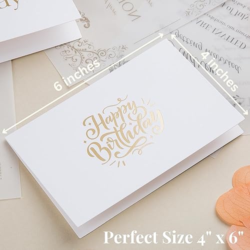Miniatura 3 de Paper Play Paquete de 20 tarjetas de cumpleaños surtidas, 4 tarjetas de cumpleaños con diseños de lámina dorada mate, 4 x 6 pulgadas, notas de