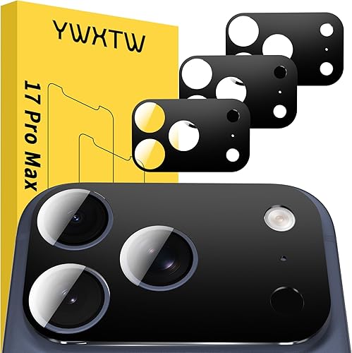Miniatura 14 de YWXTW Protector de lente de cámara para iPhone 17 Pro, cobertura completa, protector de pantalla de lente de vidrio templado para iPhone 17 Pro