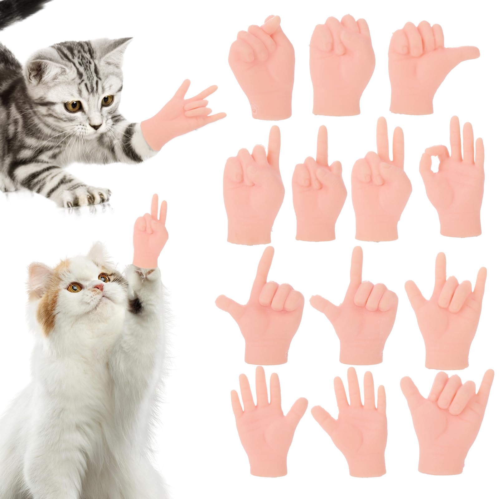 sfrvkly Cute cat mini gloves, little finger hands, cat finger hands, cat paw  finger puppets, cat hand soft massager, cat interactive toy (Cat hand23) :  Amazon.sg: Toys