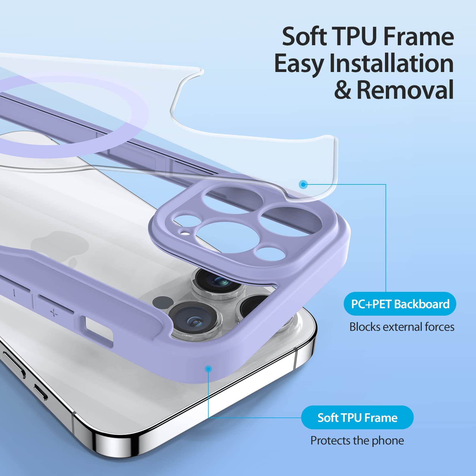Custodia per iPhone 14 Pro ax, copatibile con agSafe