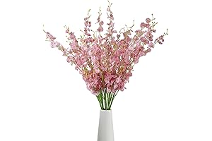 WELMATCH Artificial Pink Orchid Flowers for Versatile Home or Office Decor