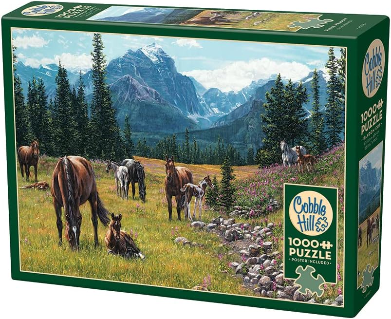 Cobble Hill 1000 Piece Puzzle - Horse Meadow - Sample Poster Included