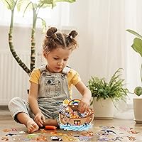 Vista 4 de Juego de 12 calcomanías de animales del Arca de Noé que incluye fondos y hojas de arca de Noé, calcomanías autoadhesivas de animales, decoraciones