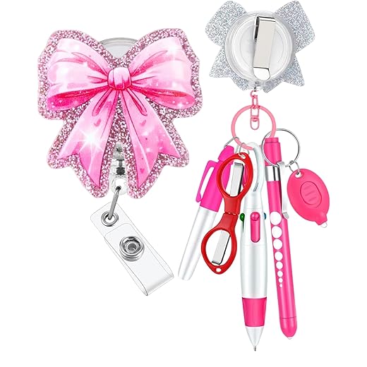 6-Piece Nurse Badge Reel and Pen Set