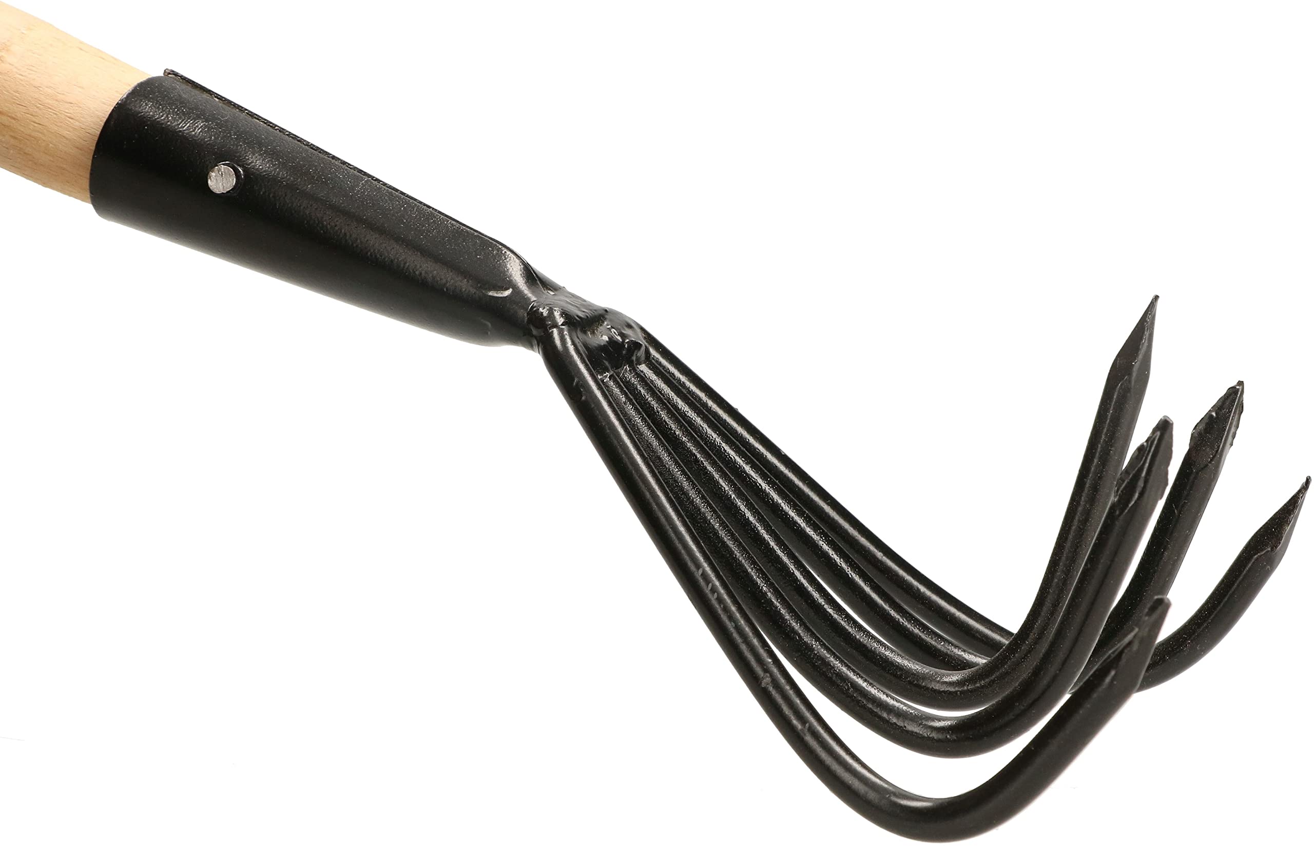 KOTARBAU® Cultivateur à Main avec 5 Dents Griffe de Jardin en Acier avec Manche en Bois 600 mm Accessoire de Jardinage Outil de Jardinage Accessoires de Plantation