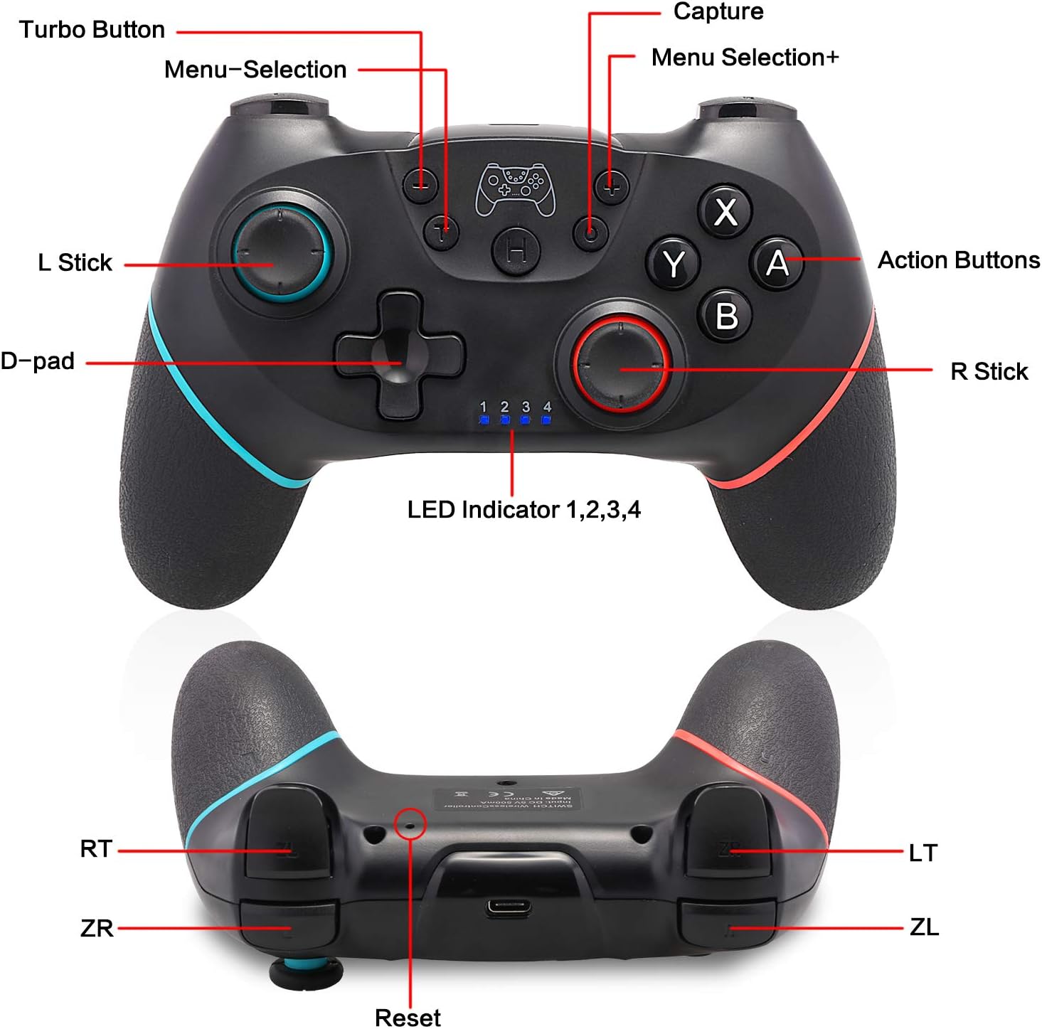 Best Deal Product Wireless Controller for Switch, Wireless Switch Gamepad Compatible with Switch Console, Built-in Motor with Dual Shock, Gyro Axis (Turbo Buttons) Best Cyber Deals 🔥 Wireless Controller for Switch, Wireless Switch Gamepad Compatible with Switch Console, Built-in Motor with Dual Shock, Gyro Axis (Turbo Buttons)