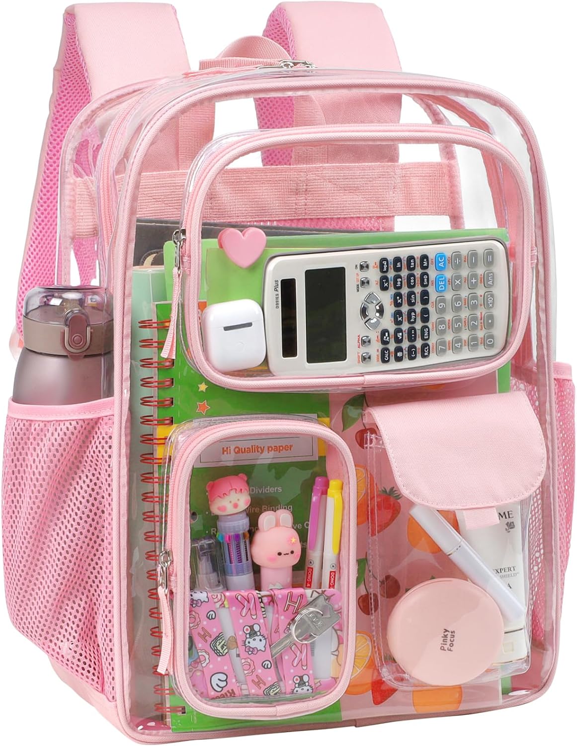 PACKISM Clear Backpack for School - 17 Inch Large Heavy Duty Clear Bookbag 3 Front Pockets for Boys Girls Students (Age 12+) - Image 9