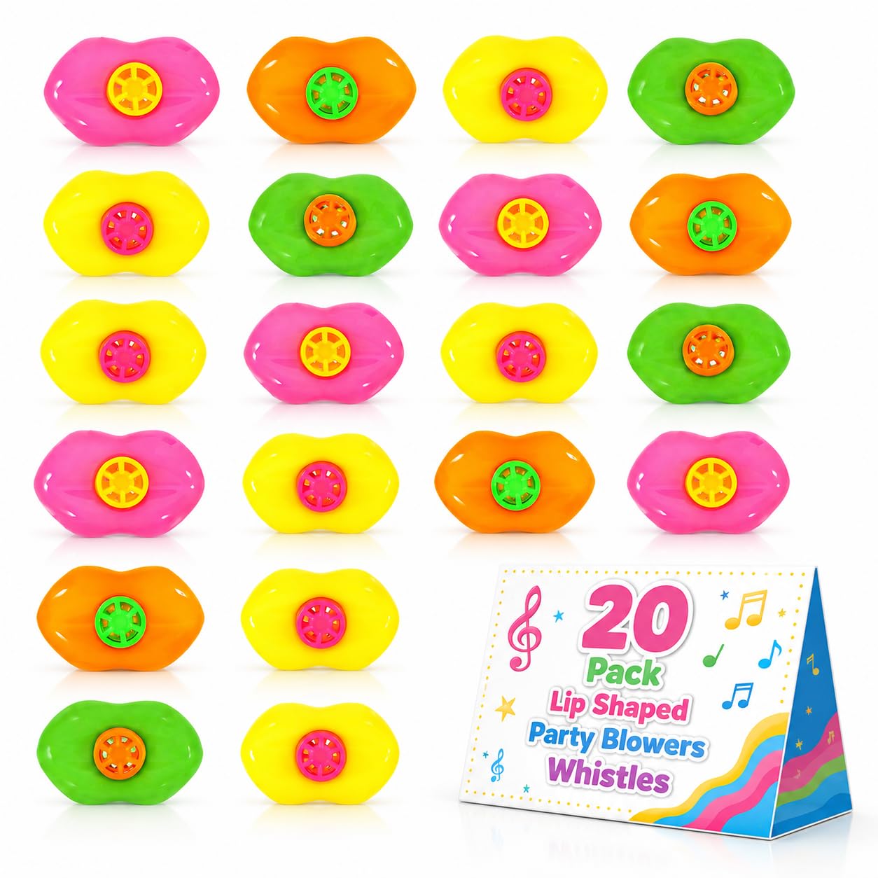 Amazon.com: NUOBESTY Lip Shaped Party Blowers Whistles, 20Pcs Loud