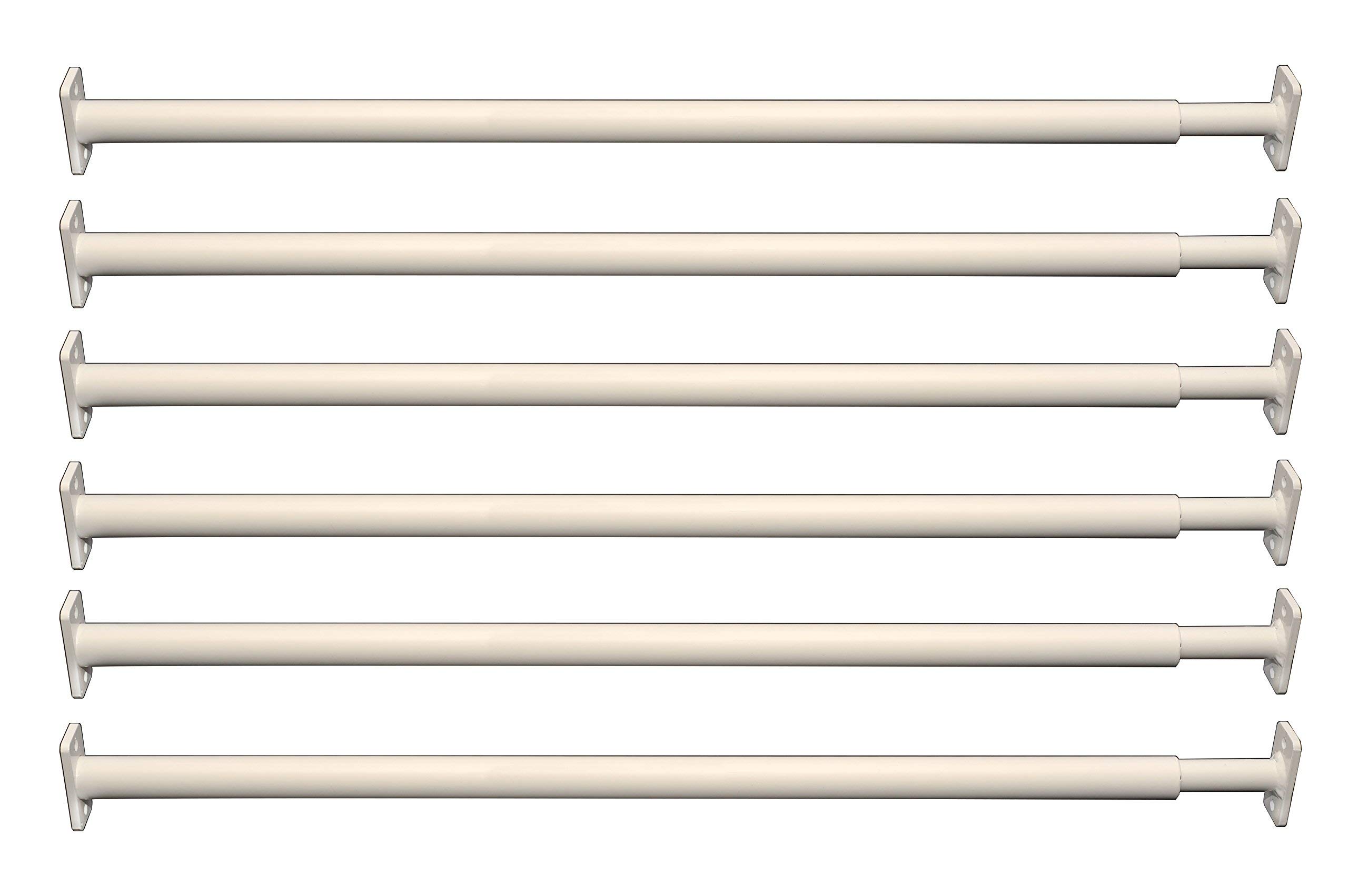 Avonstar Classics Range White Window Security Bars Pk Of 6 (Round)