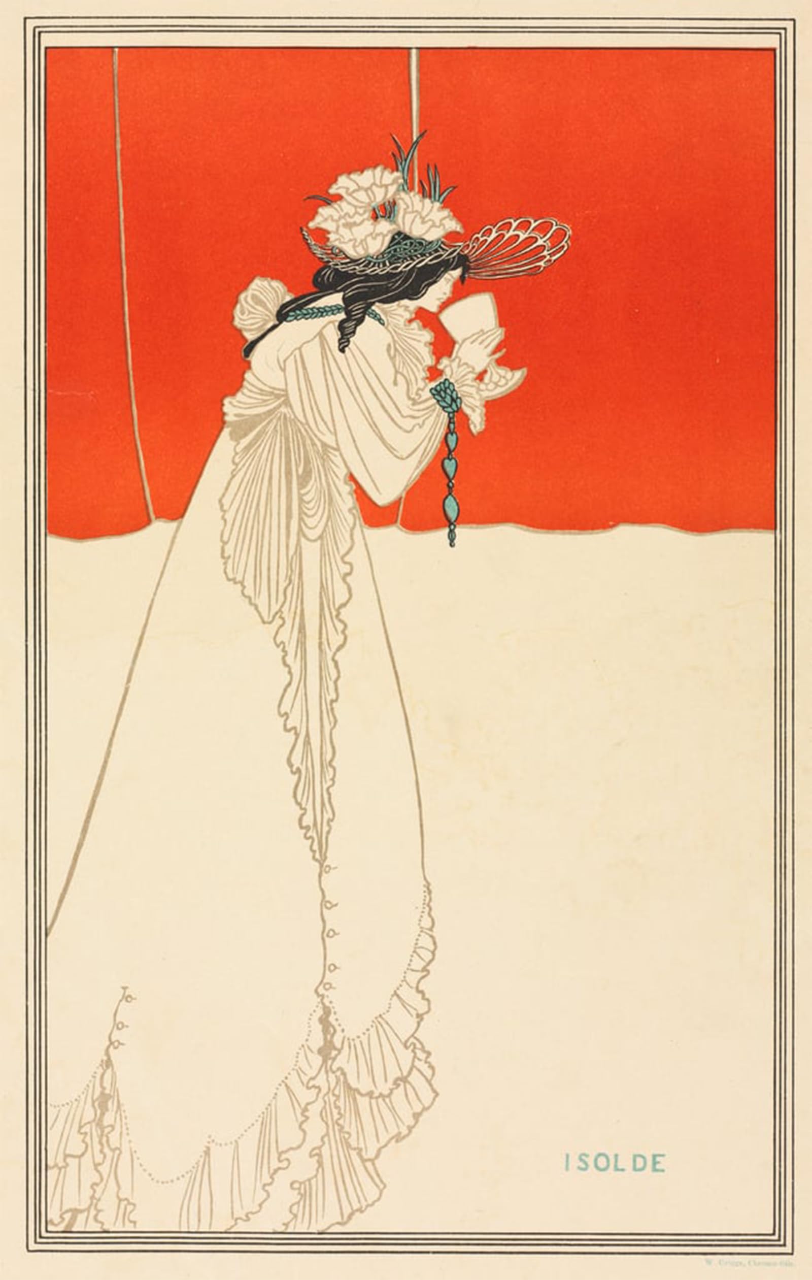 POSTERIIk Famous Animal Posters Vintage Picture Isolde by Aubrey Beardsley Modern Wall Decor for Home Decor 60x90cm