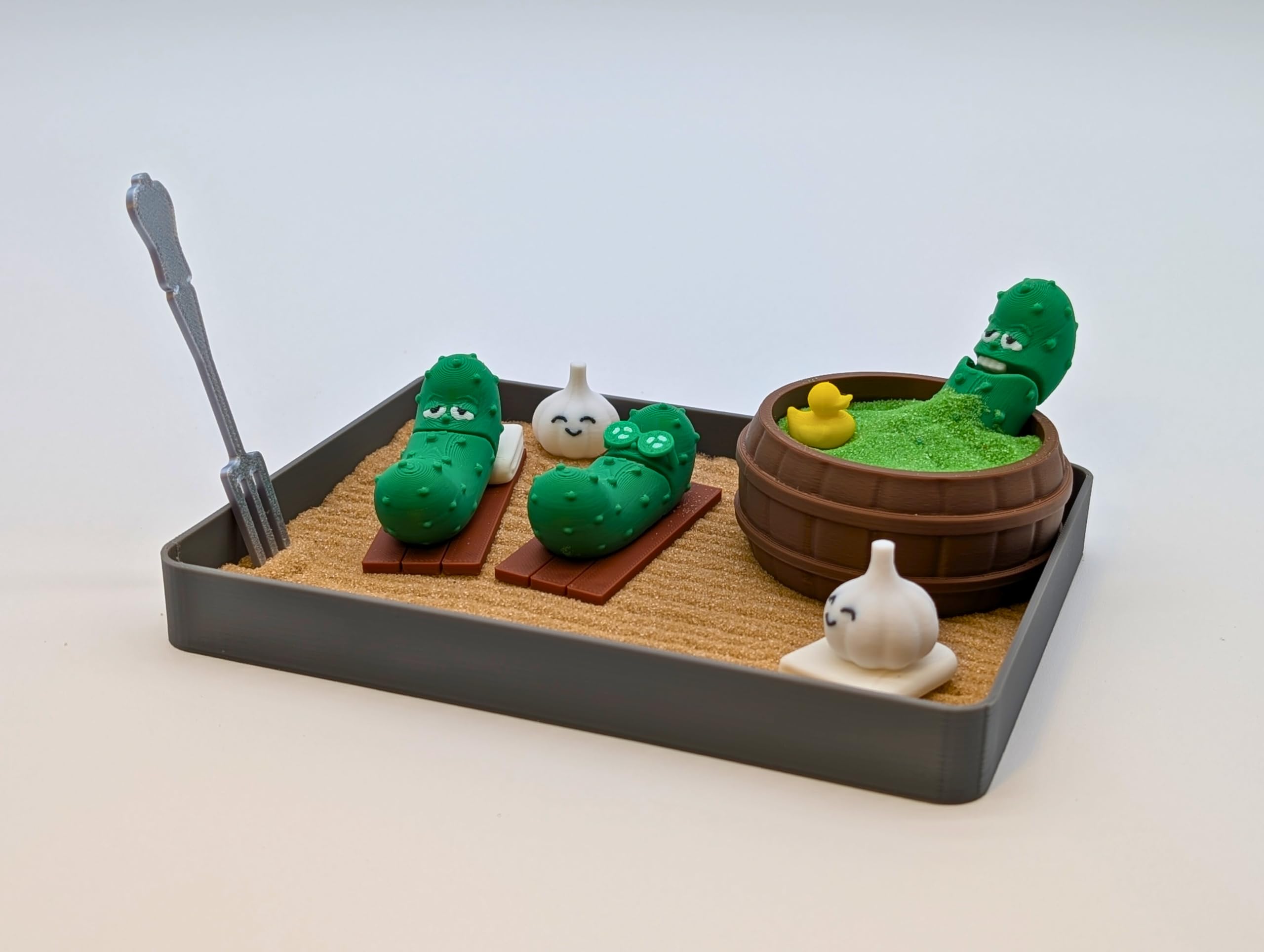 Amazon.com: UglaForge Pickle Zen Garden - Miniature Desktop Decor