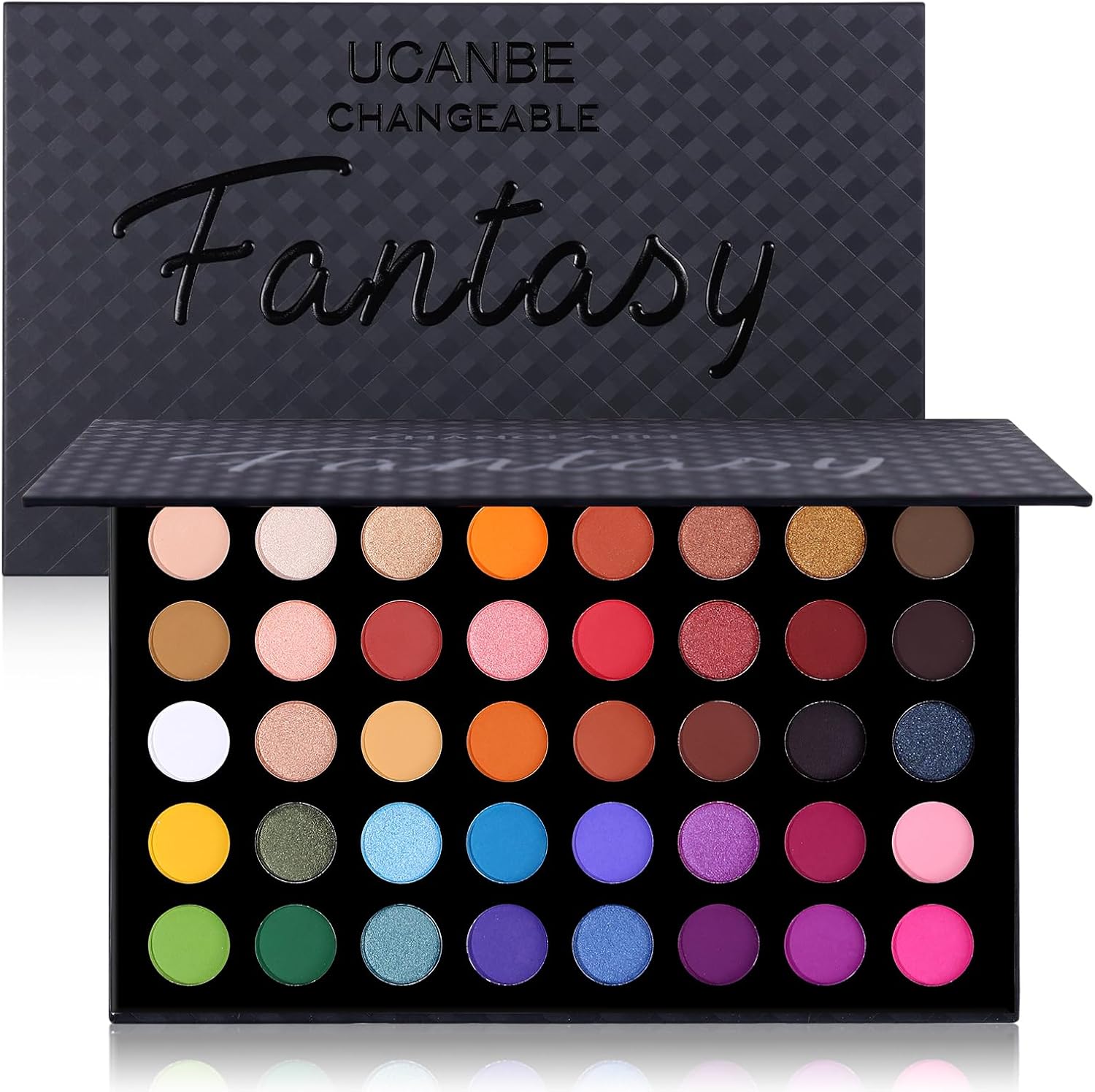 UCANBE Paleta cieni do powiek, kolorowa, 40 kolorów, wysoka jakość oddawania barw, paleta cieni do powiek, na Halloween, karnawał, na scenę, imprezę, występy