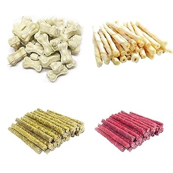 Pooch Box Combo Pack of Dog Treat Bones 3inch (500g), Twisted Chew Sticks for Dogs(450g), Chicken Munchy Stick (450g) and Mutton Munchy Stick (450g)