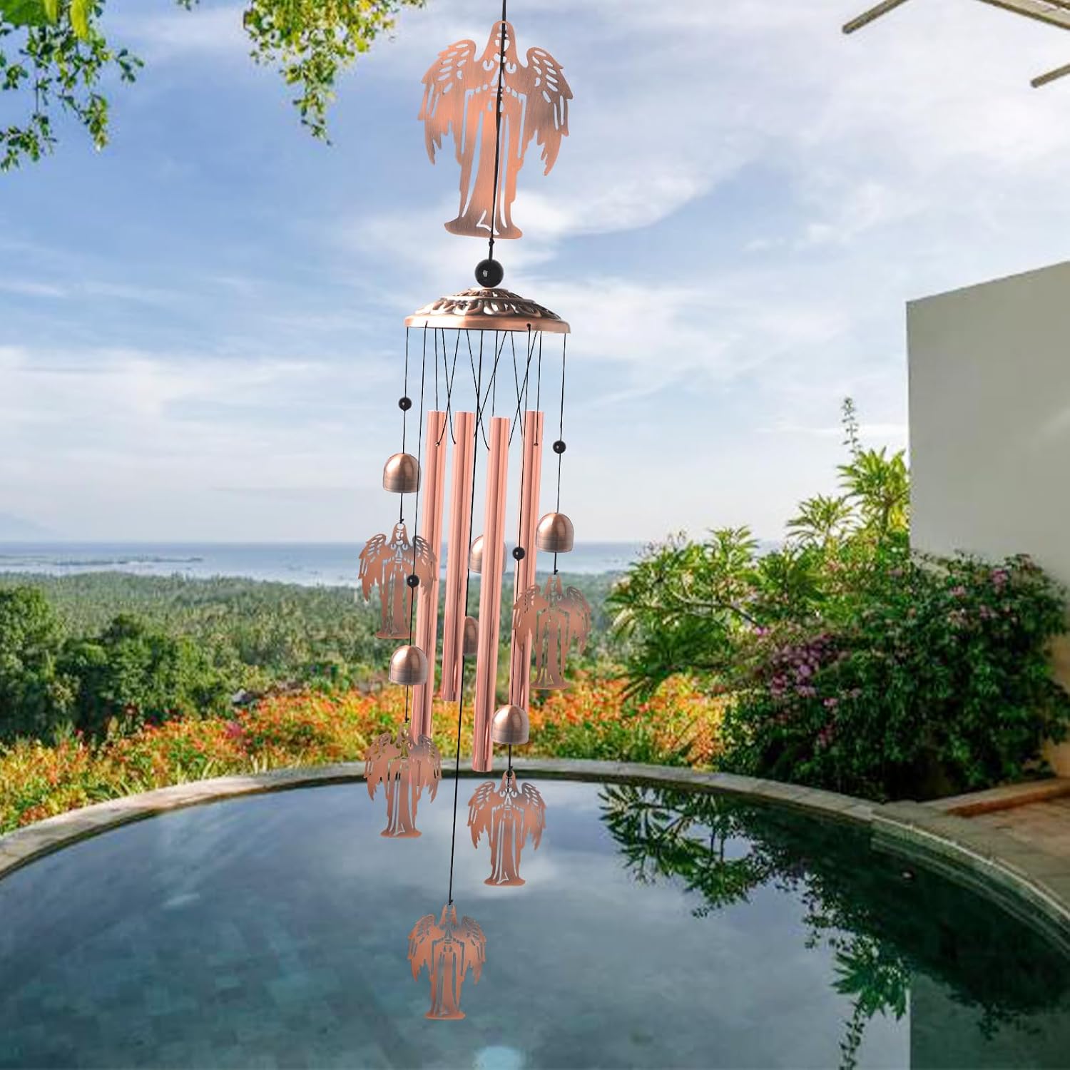 for Women,Angel Wind Chimes Outdoor Angel Lover Birthday Gifts for Men/Mom/Grandma Metal WindChimes Outside/Indoors, Lawn, Patio, Garden Decor, Yard Decorations