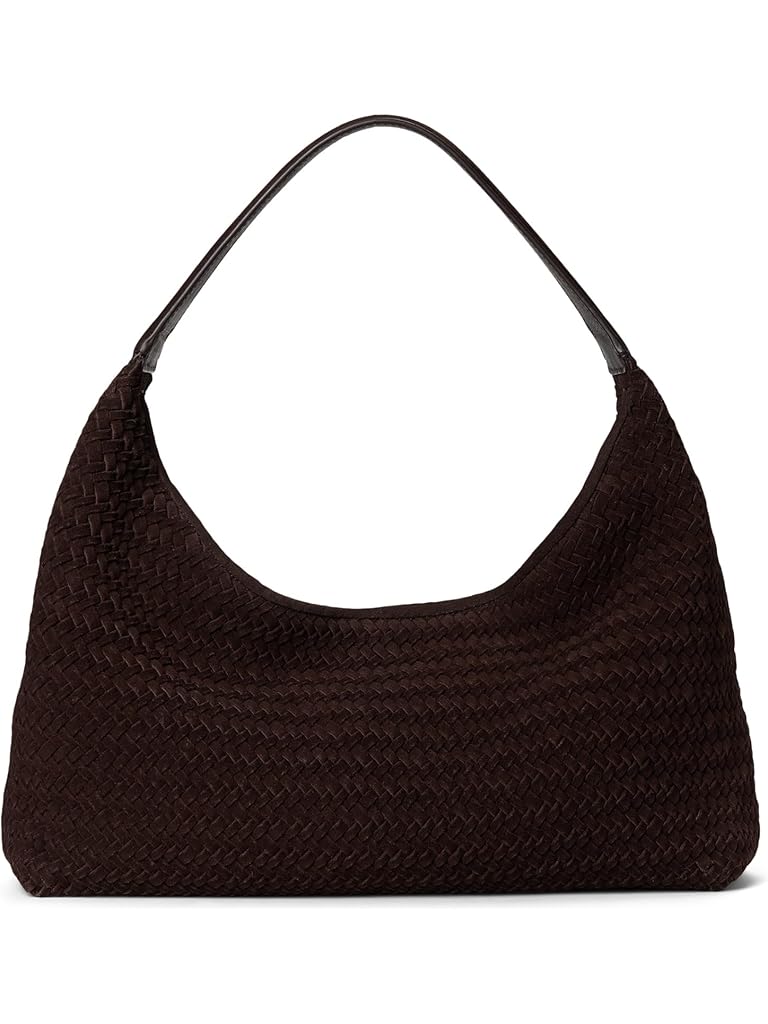 Brown Madewell Slouchy Shoulder Bag Suede Woven