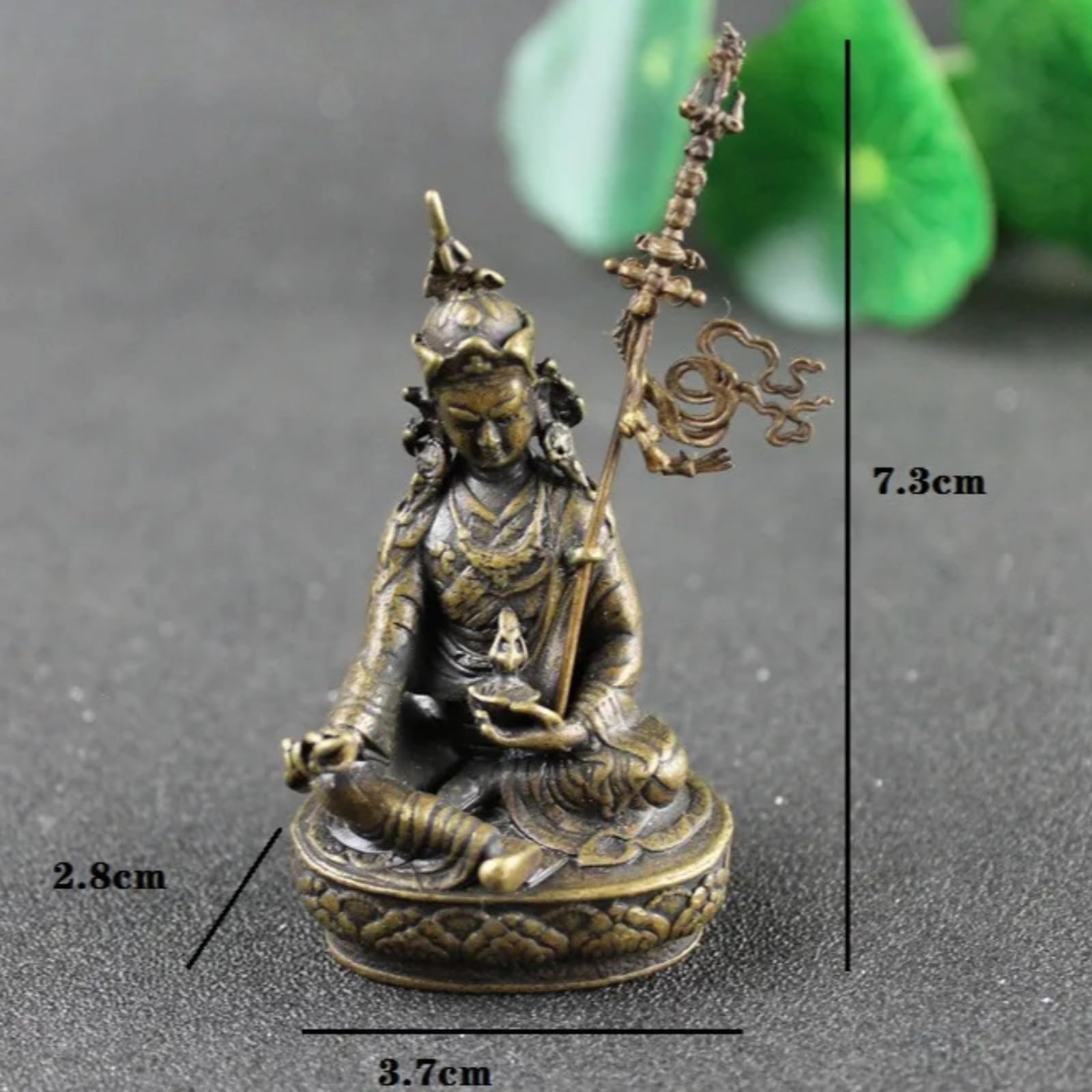 Statua di Buddha di loto in rame, 7,3 cm, decorazione da tavolo per casa e ufficio