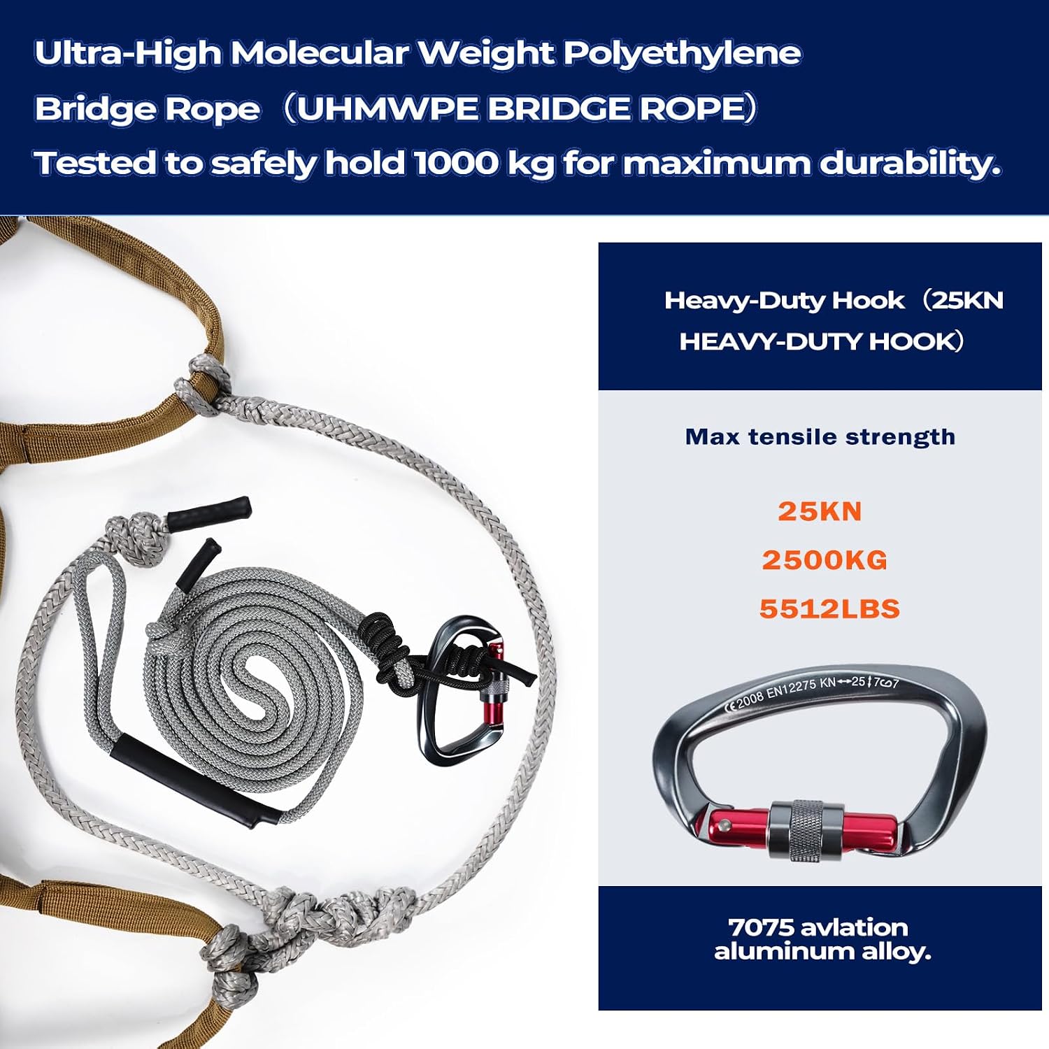 Tree Saddle Hunting Kit, Lightweight Tree Climbing Saddle. | Adjustable Packable Comfortable Tree Climbing Saddle Includes Large Storage Pockets and Safety Rope Tree Stand Accessories.