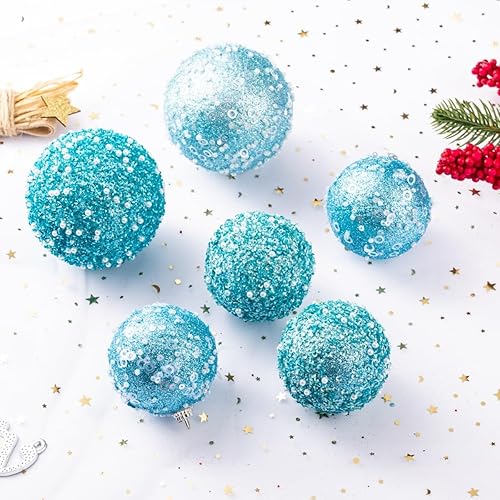 Miniatura 8 de Adornos de bola de Navidad de 12 quilates, decoraciones de bolas de Navidad plateadas, bolas de perlas colgantes de plástico inastillables para