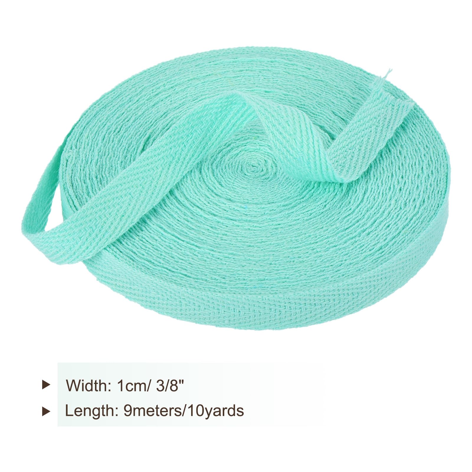PATIKIL Cotton Twill Tape 10mm(3/8 Inch) 10 Yards Cotton Ribbon Bias Binding Tapes Herringbone Webbing Trim for Sewing Gift Wrapping Craft DIY Pale Blue - Image 2