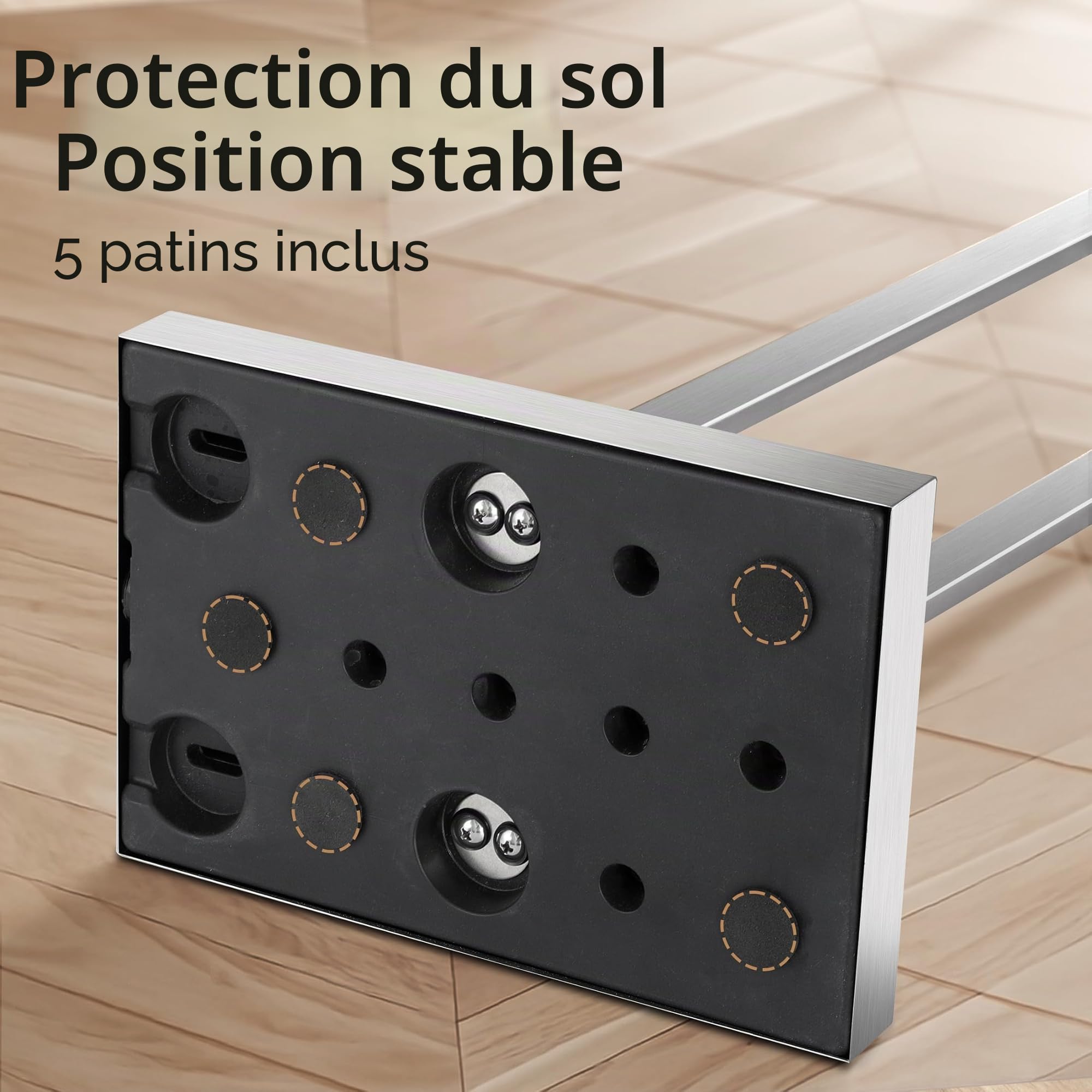 KES Porte Serviettes 2 Barres Salle de Bain 18/8 Acier Inoxydable Porte-Serviettes sur Pied Sèche Serviette Brossé, BTH231-2