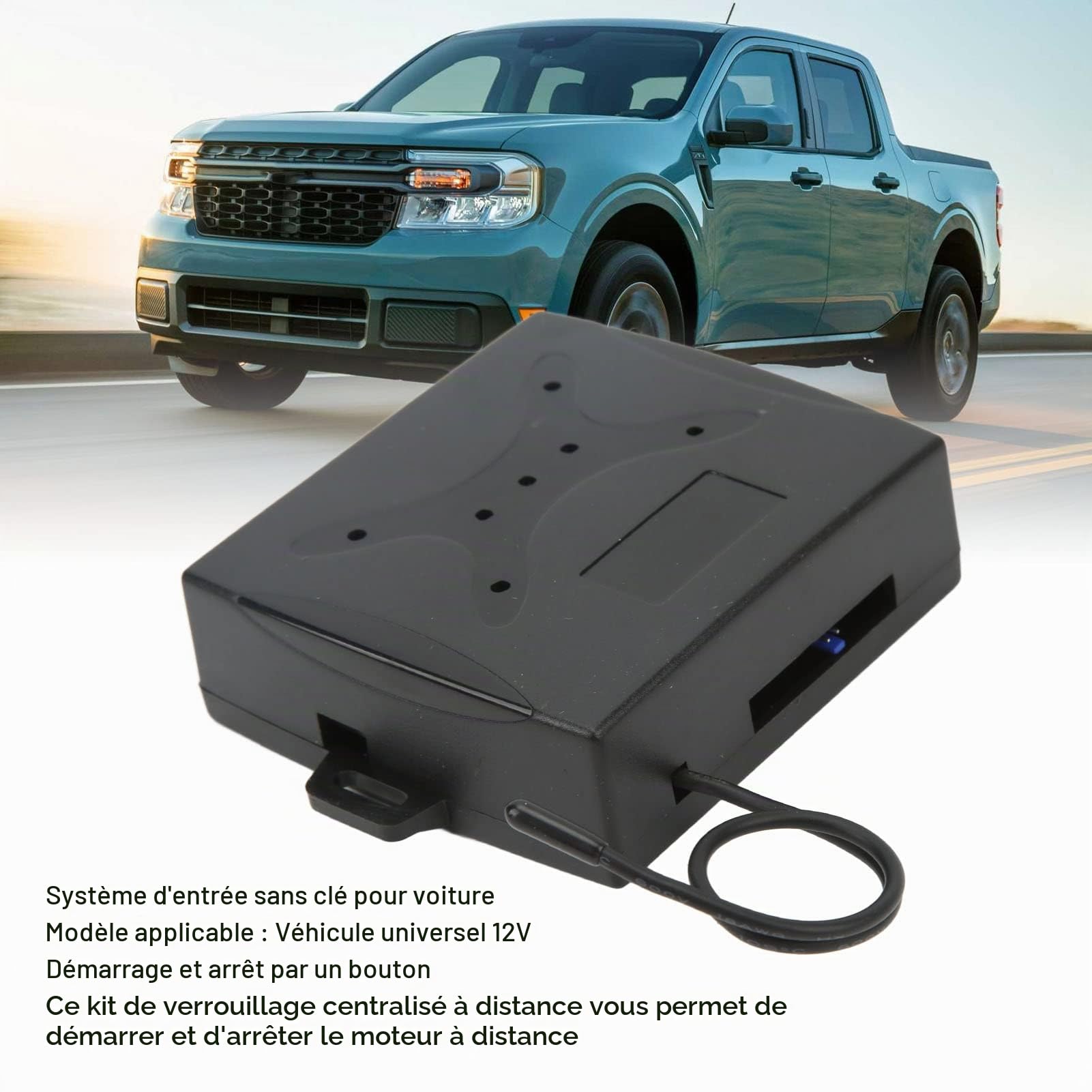 12V Kit D'entrée sans Clé pour Voiture, Système D'entrée sans Clé pour Voiture, Antivol, Démarrage à Un Bouton, Système De Verrouillage à Distance Universel pour Pièces de Automobiles