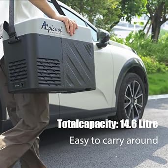 Alpicool KCF15 Portable Freezer,12 Volt Car Refrigerator, 15.4 Quart (14.6 Liter) Fast Cooling 12V Car Fridge -4F~68F, Car Cooler, 12/24V DC