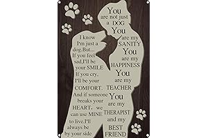 Dog Wall Art Decor Vintage Metal Tin Sign for Dog Lovers and Pet Owners