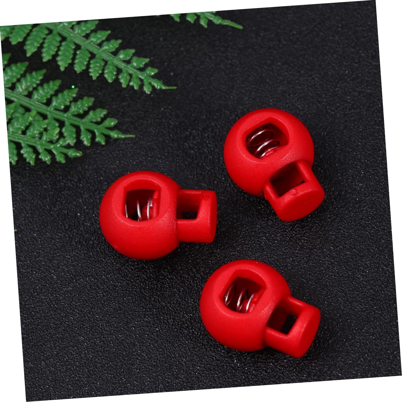Gadpiparty 100pcs Colorful Plastic Adjustable Toggle Cord Locks Spring Drawstring Stoppers for Backpacks Tents and More