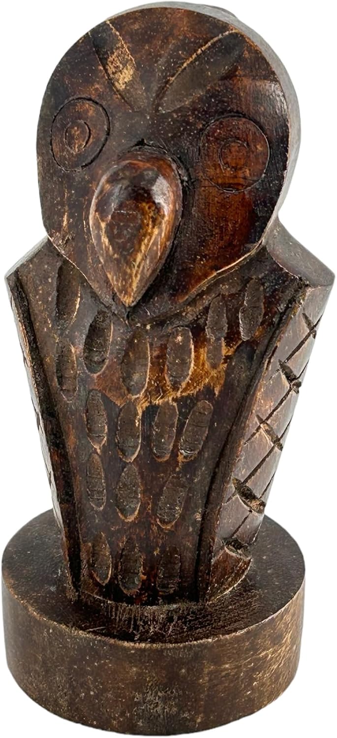 Wooden Handcrafted Owl Shaped Specs Holder Retainer-Eyeglass Spectacle Specs Holder–Spec Stand-Optical Glass Accessories-Display Stand-Home Decor Gift Accessories for Living Room (7"Lx 3.4"W)