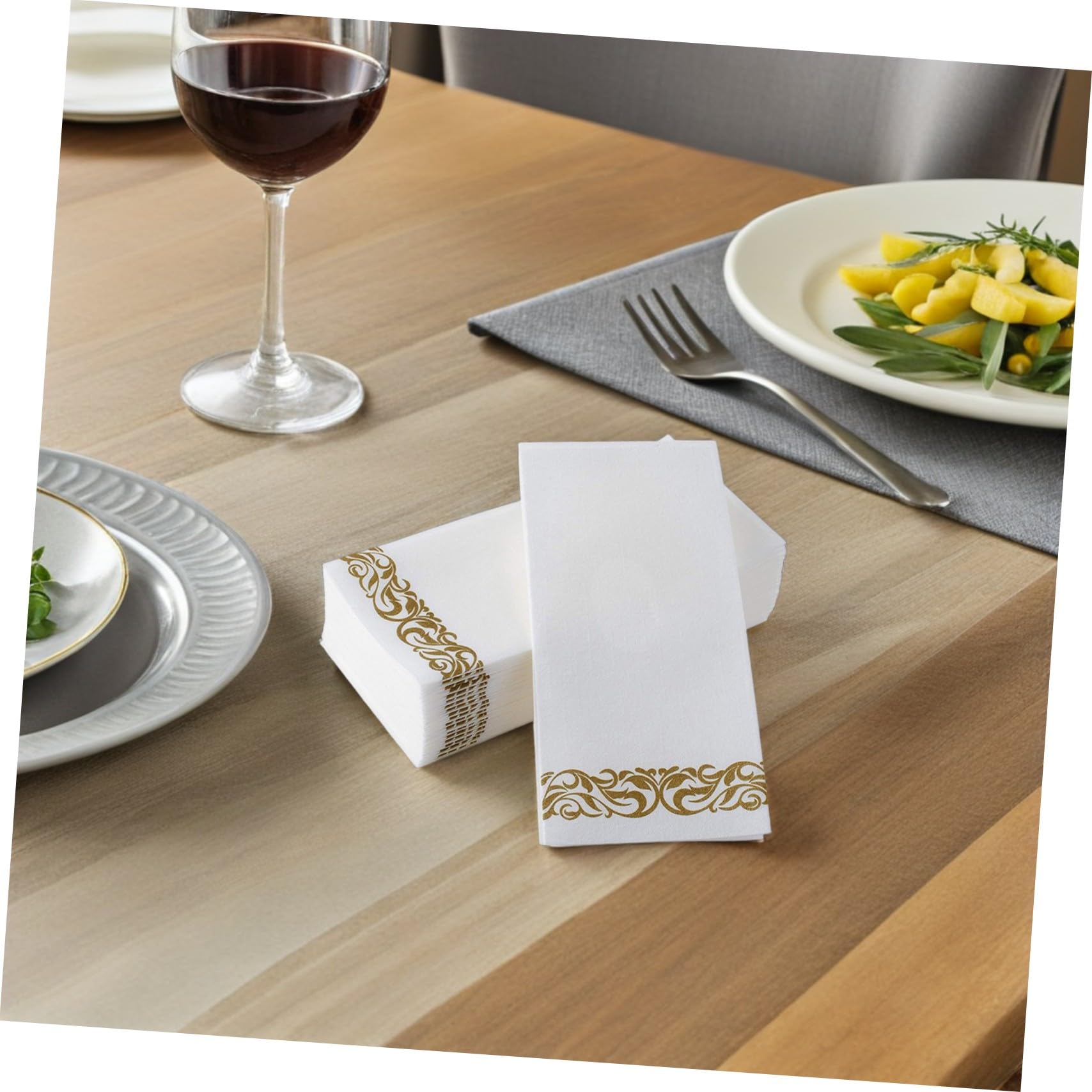 75stücke Servietten Bedruckt Einweg Papierservietten Sechsfach Gefaltet Für Restaurants Küche Und Heimgebrauch