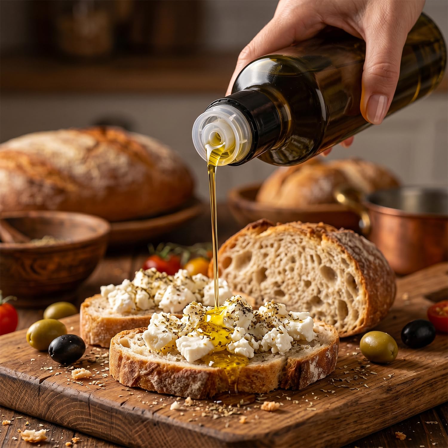 Szklane butelki 500 ml Dorica – oliwkowa zieleń, na olej, ocet i oliwę z oliwek, z dozownikiem – idealne do kuchni, gastronomii i zapasów (40 szt.)